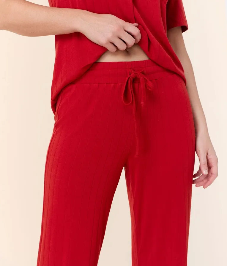 Andie Ribbed Pajama Pant Set