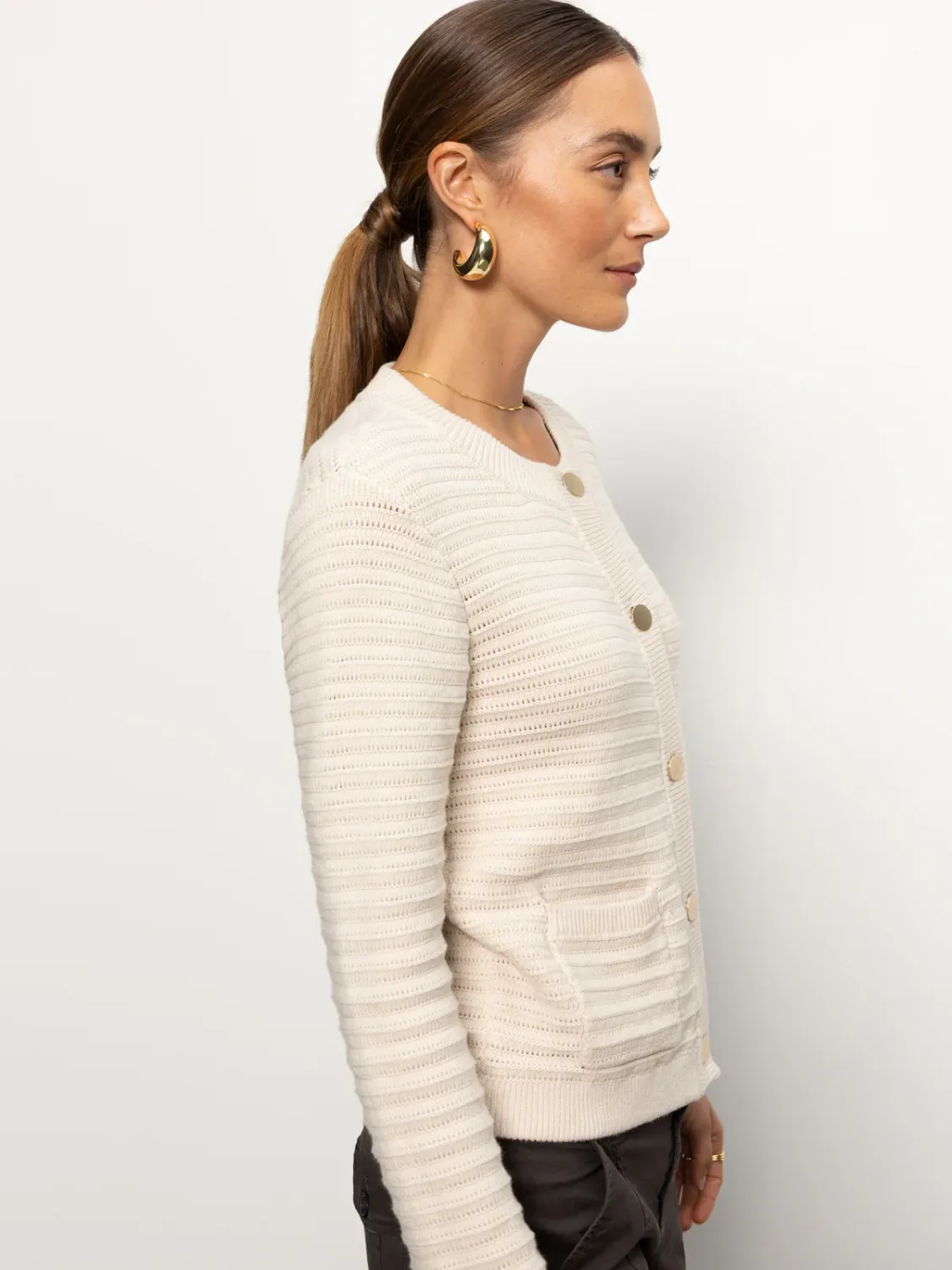 Sanctuary Pointelle Knit Jacket