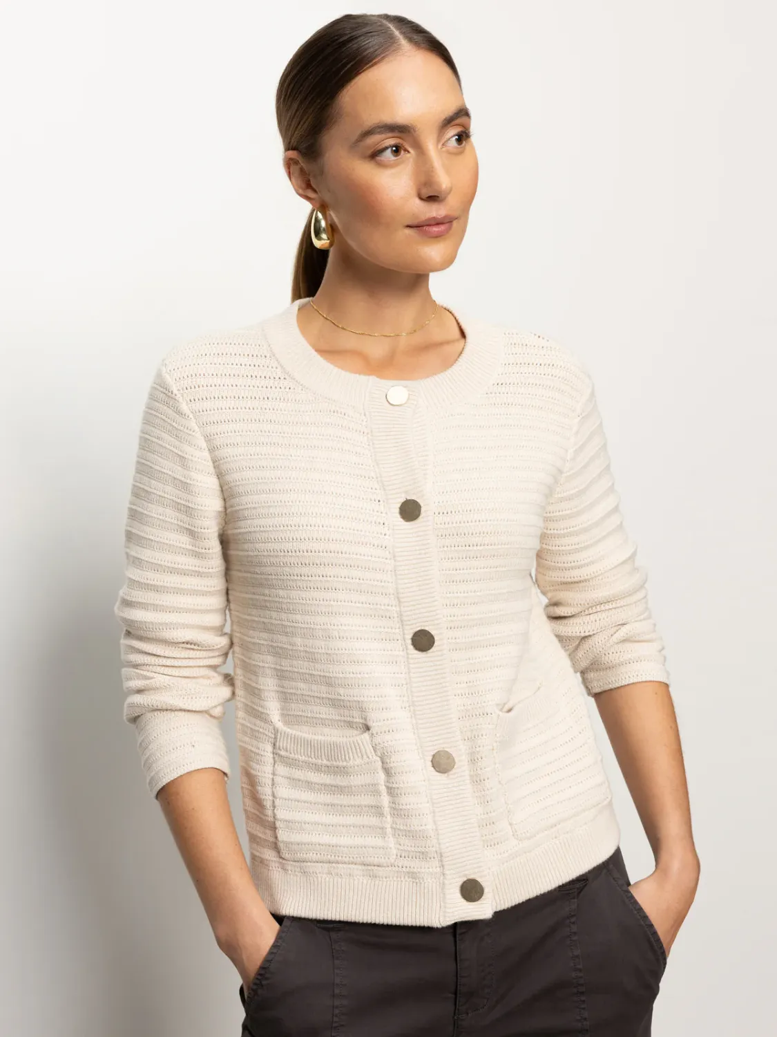 Sanctuary Pointelle Knit Jacket