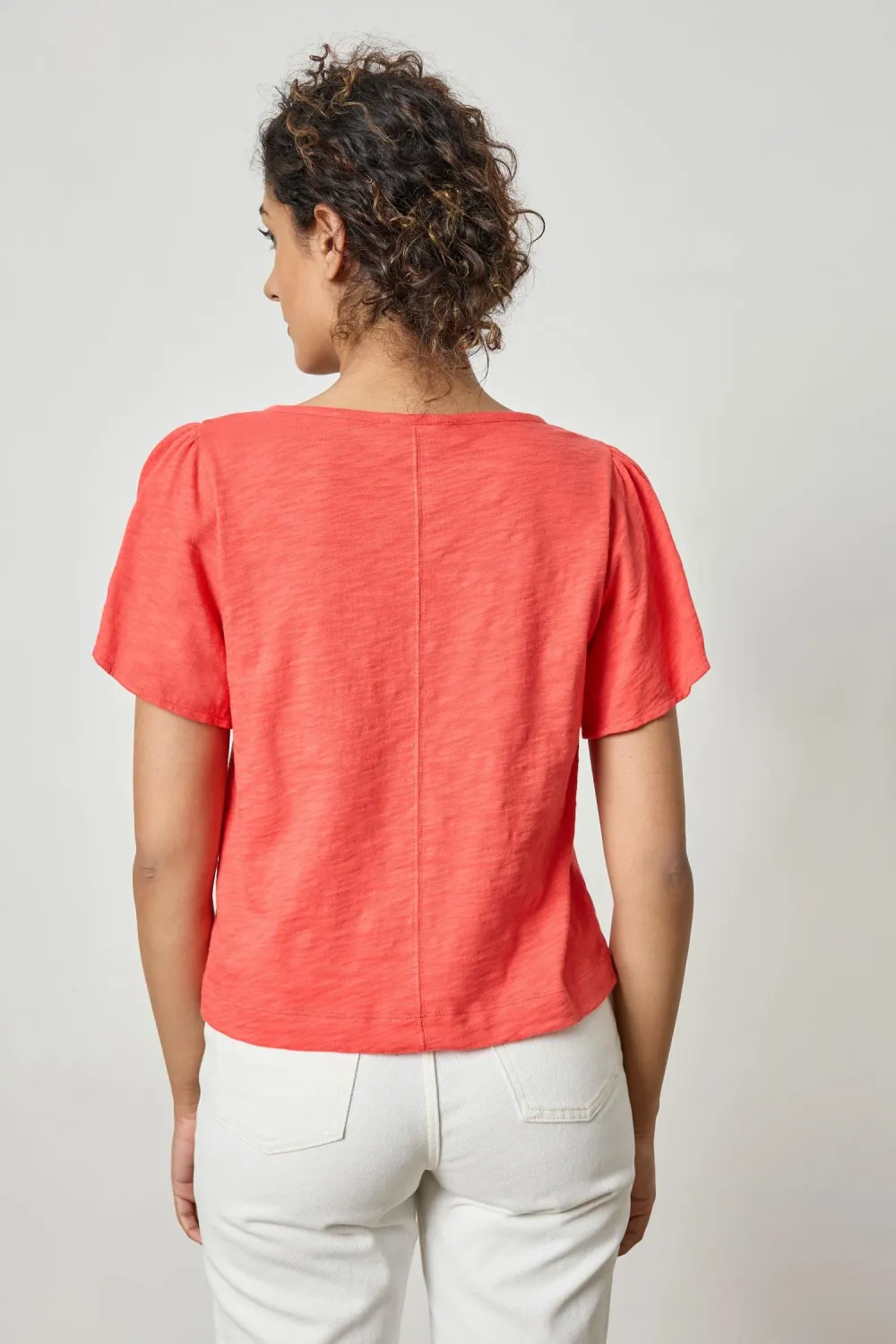 Lilla P Button Front Flutter Sleeve
