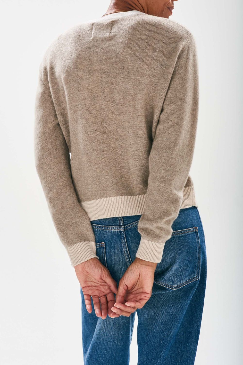 Jumper1234 Contrast Rib Cardi