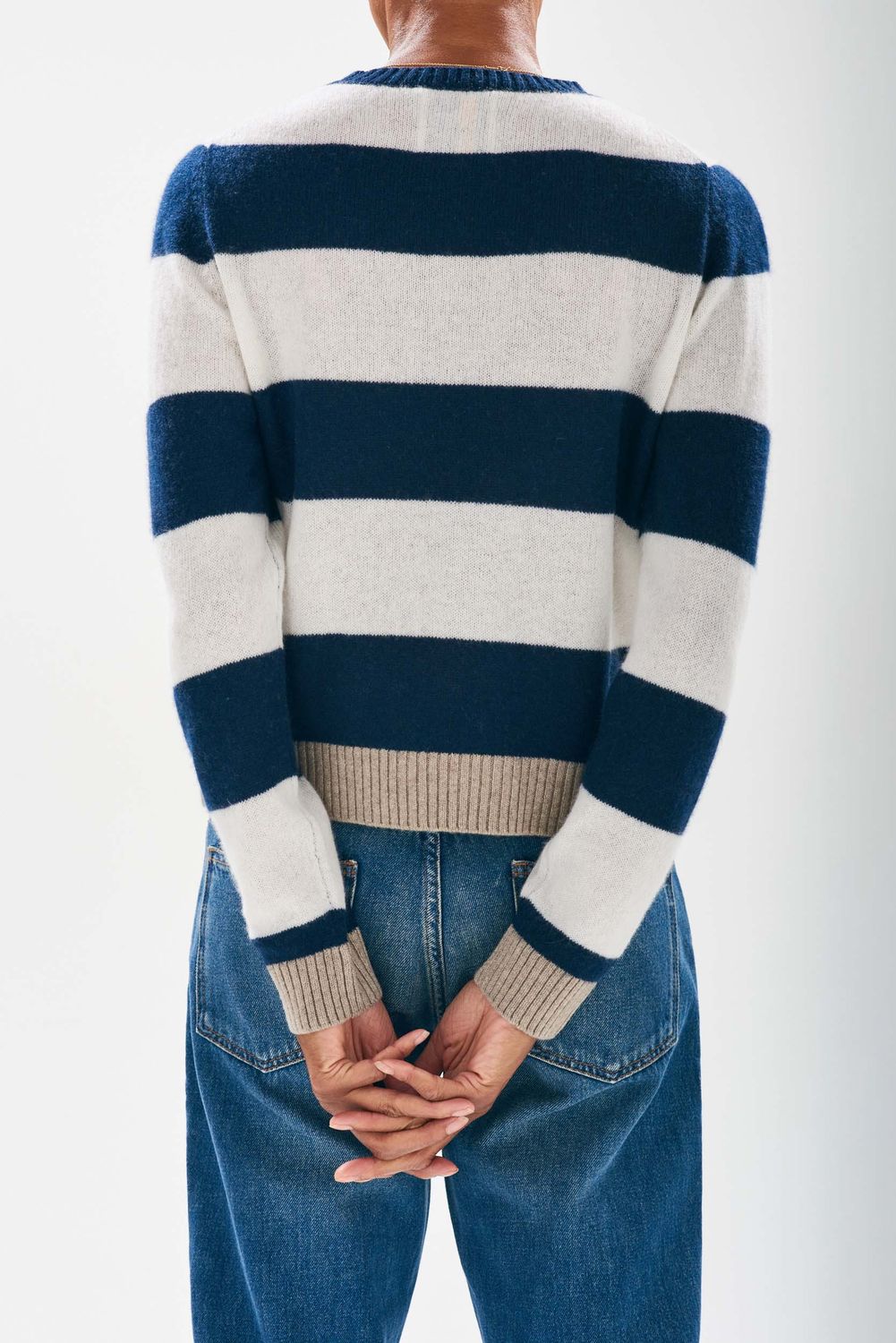 Jumper1234 Contrast Stripe Crew