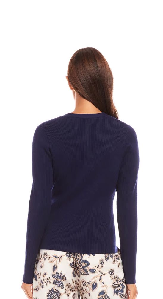 Karen Kane Citrus Splash Ribbed Cardigan