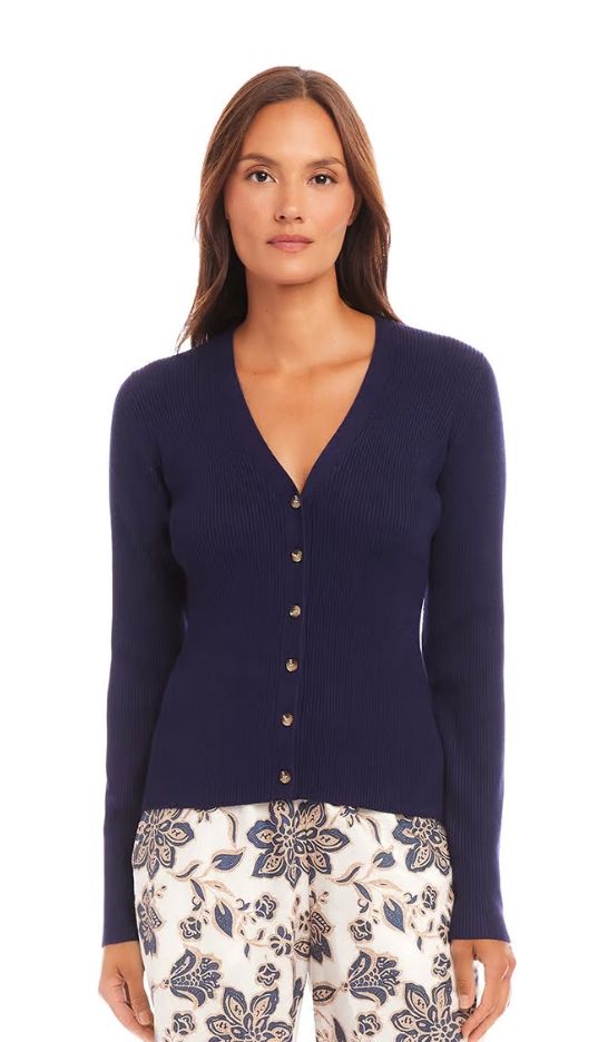 Karen Kane Citrus Splash Ribbed Cardigan