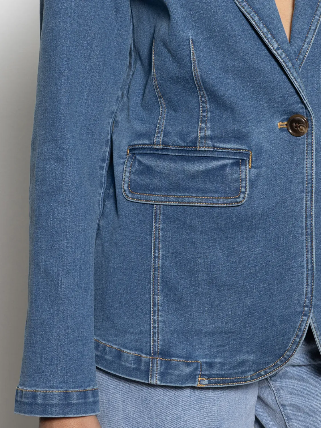 Sanctuary Sculpted Denim Blazer