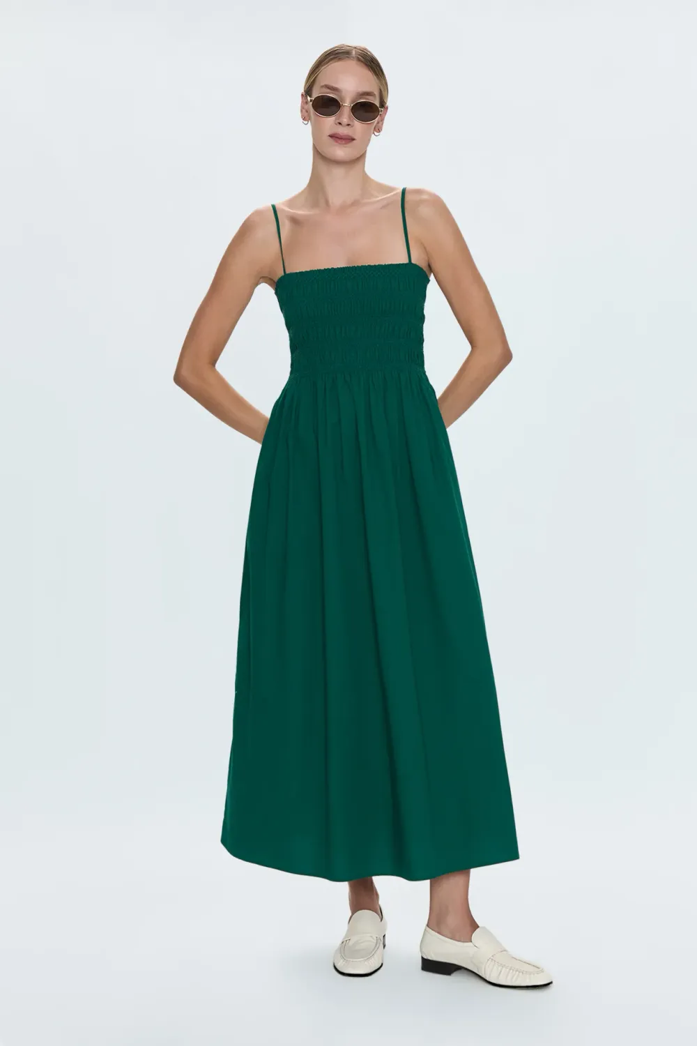 Pistola Bianca Shirred Dress