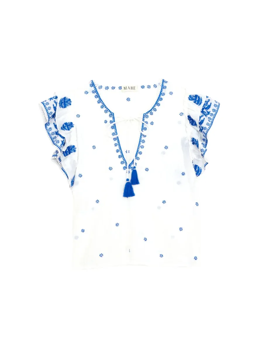mabe mina embroidered top