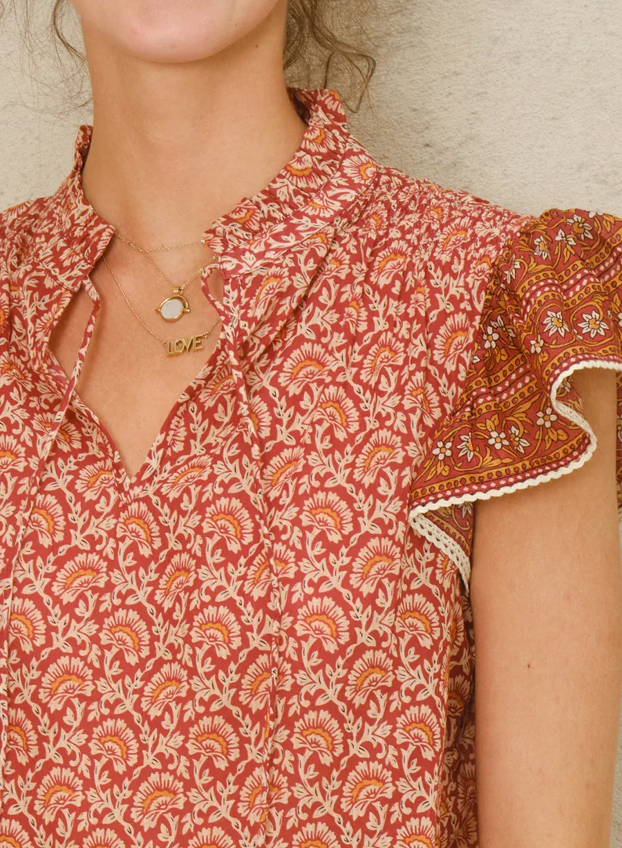 mabe dana print ss top