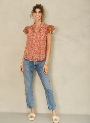mabe dana print ss top