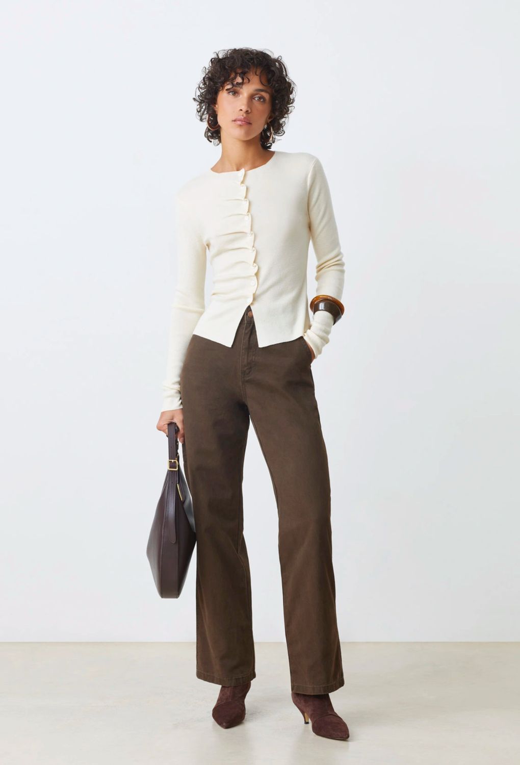 Suncoo Gamira Knit Button Top
