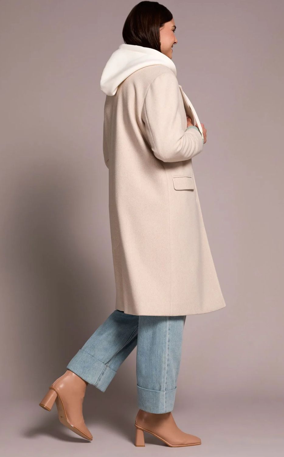 Tribal Trench Coat W/ Fooler Hoodie
