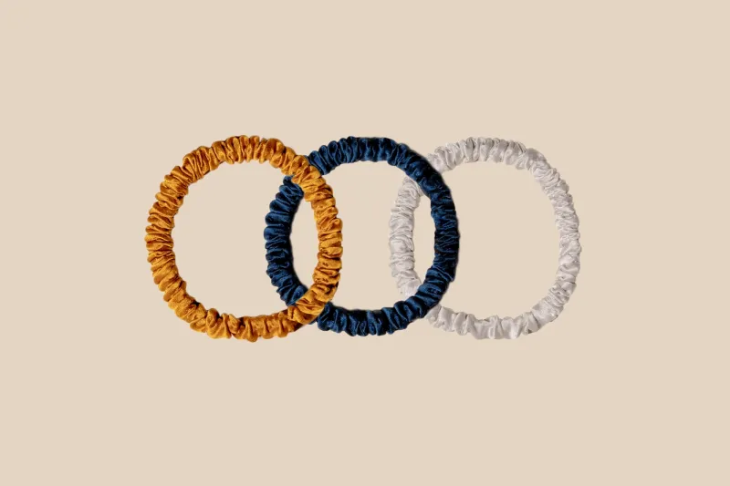 Muraki Mulberry Silk Skinny Scrunchies