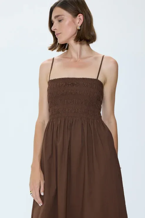 Pistola Bianca Shirred Dress