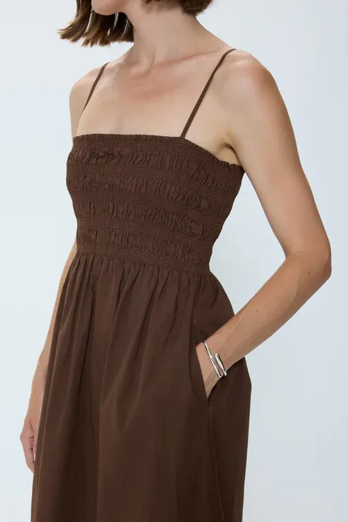 Pistola Bianca Shirred Dress