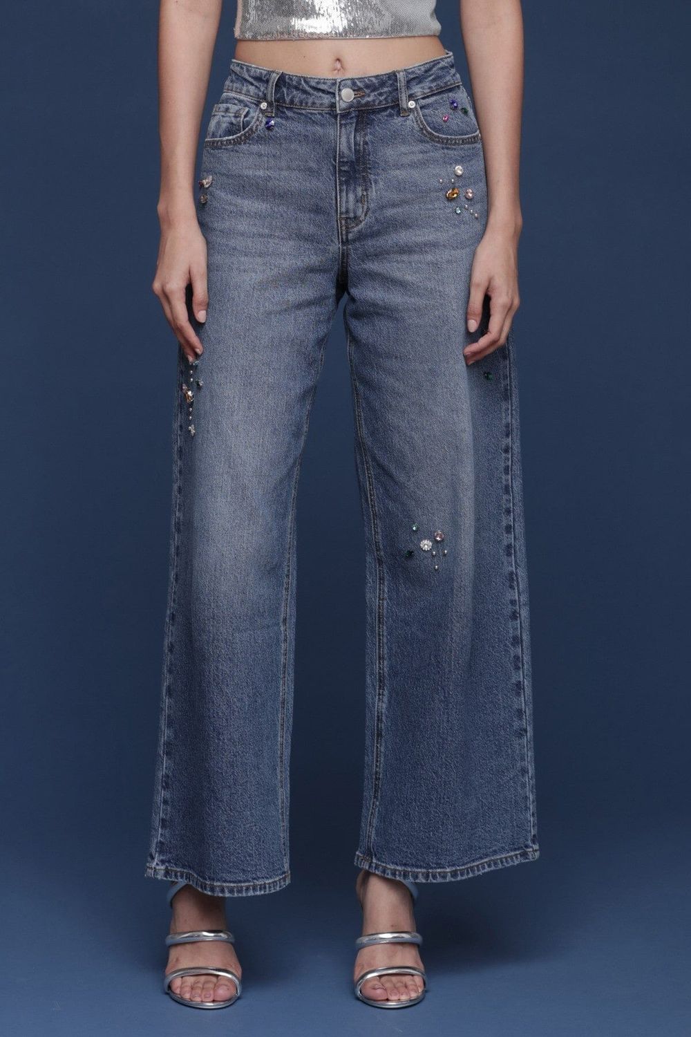 Avec Les Filles Wide Leg Jeans