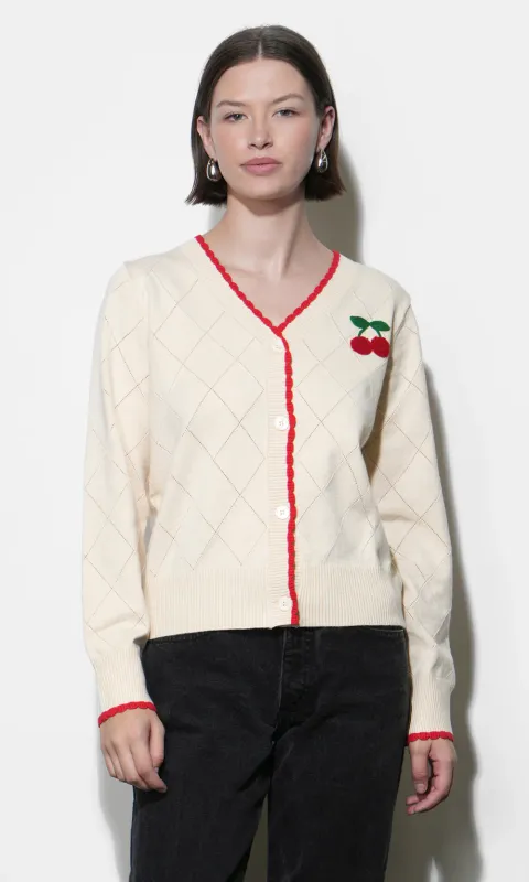 Greylin Cherry Knit Cardigan