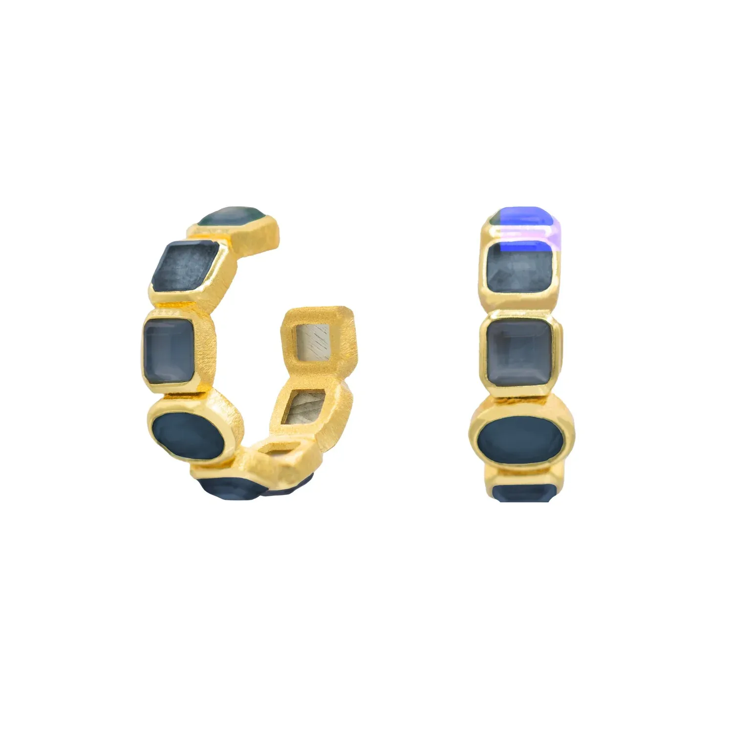 Marcia Moran Liza Stone Hoop Earrings Marcia Moran Liza Stone Hoop Earrings