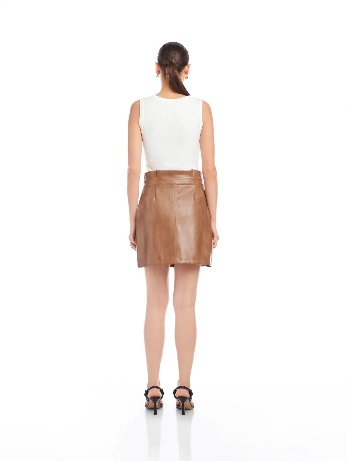 Fifteen Twenty Kinsley Faux Leather Skirt