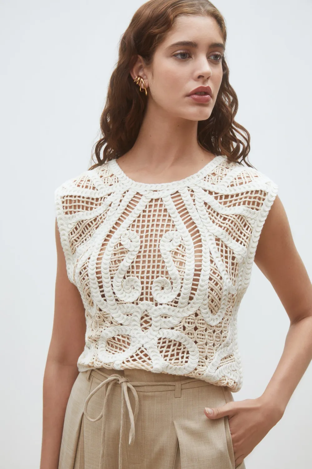 Suncoo Polonia Crochet Top