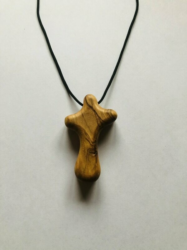 Hand Crafted Olive Wood Crosses (Small Neck Cross)
