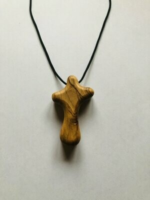 Hand Crafted Olive Wood Crosses (Small Neck Cross)