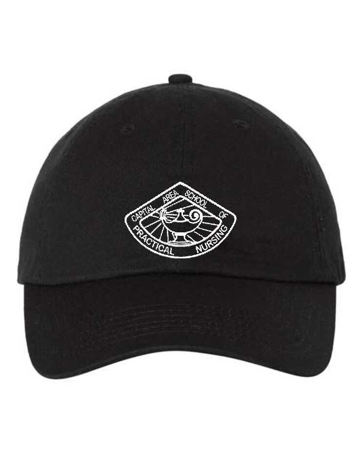 CASPN-VC300A BLACK UNSTRUCTURED LOW PROFILE CAP (EMBROIDERED)