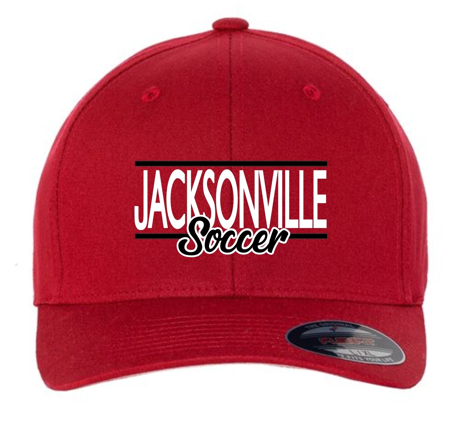 JSA 2023-5001 RED Flexfit - V-Flex Twill Cap (EMBROIDERED)