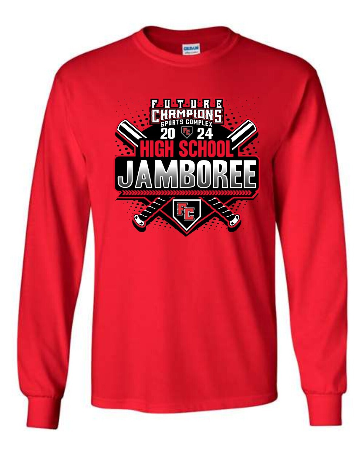 FC-5400 RED HS JAMBOREE LONG SLEEVE-T (FRONT & BACK PRINT)
