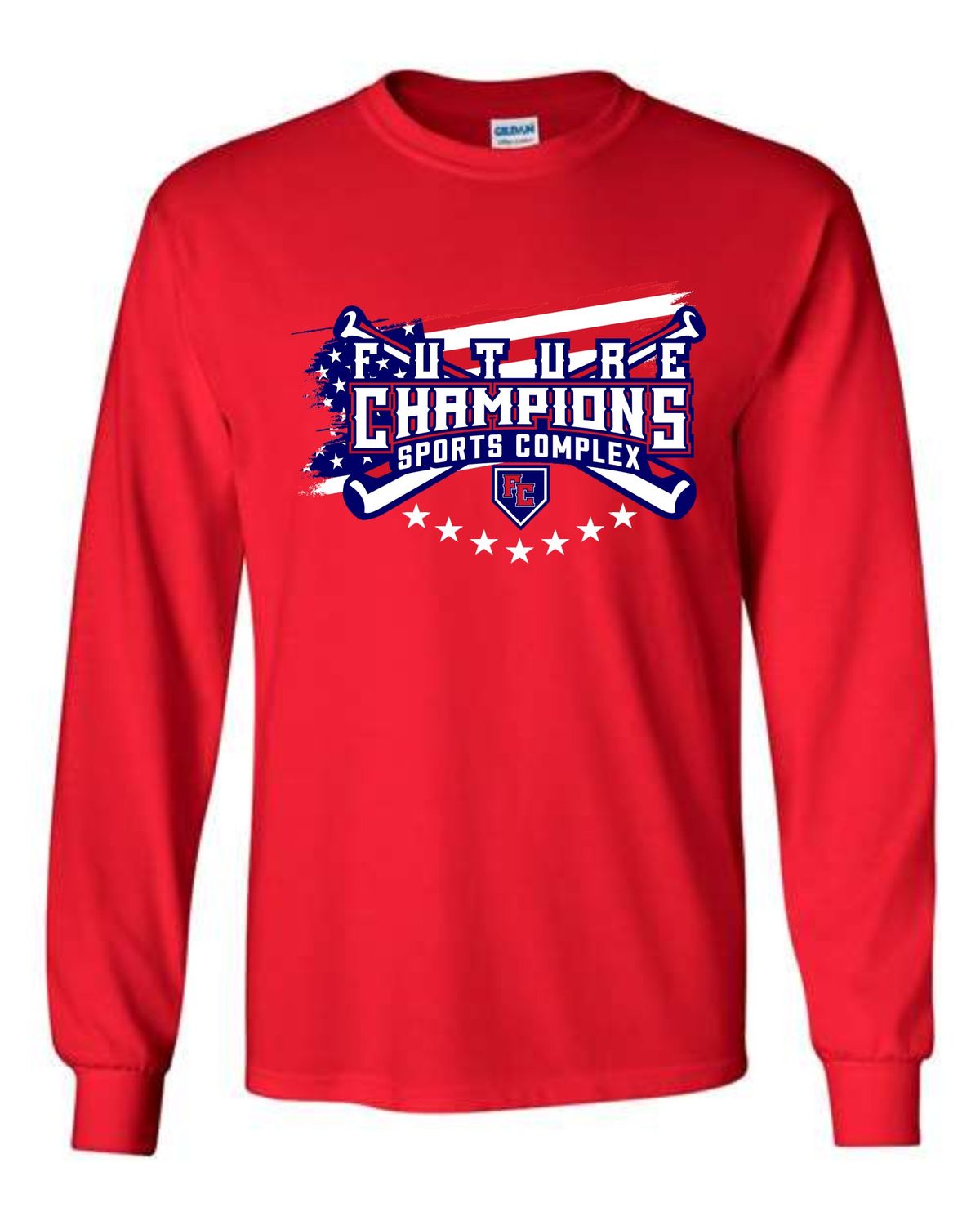 FC-5400 REGULAR LONG SLEEVE-T MAY-RED (FRONT &amp; BACK PRINT)