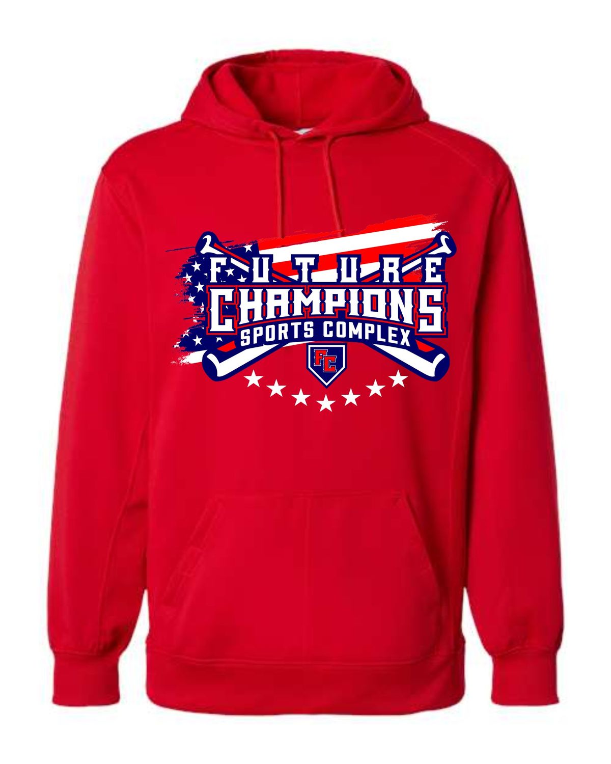 FC-1454 DRI-FIT HOODIE MAY-RED (FRONT & BACK PRINT)