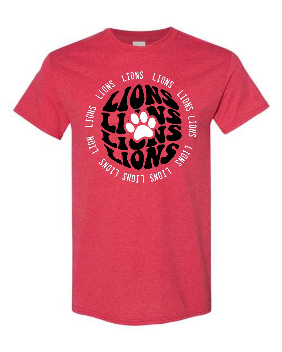 LINCOLN LIONS LIONS LIONS-#5000 RED UNI-SEX T-SHIRT