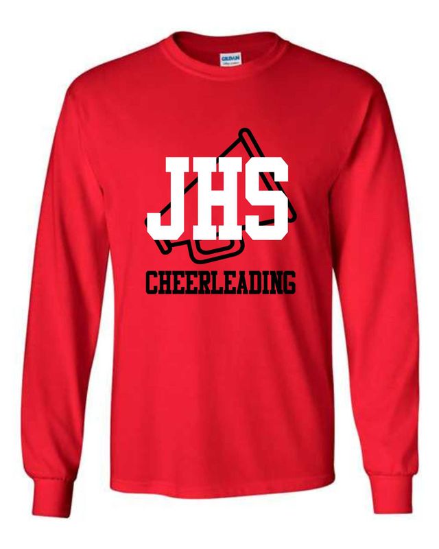 JHS CHEERLEADING-5400 RED LONG SLEEVE-T