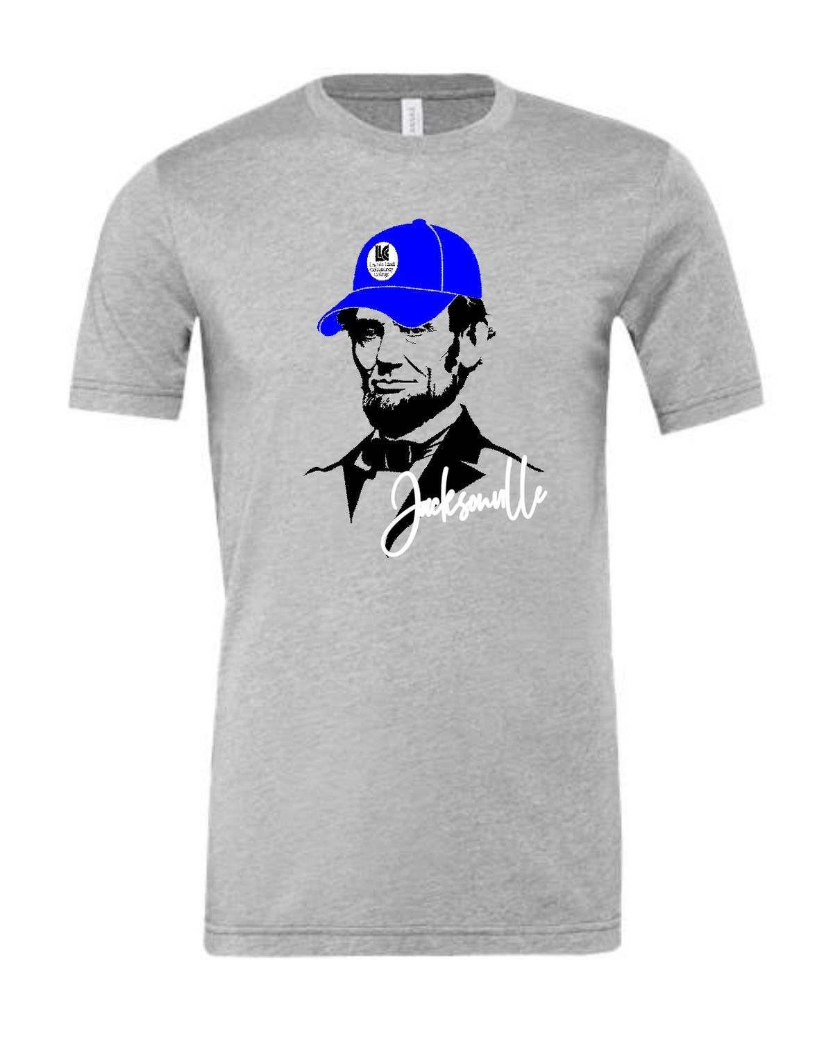 LLC-3001CVC ATHLETIC HEATHER-BLUE CAP LINCOLN JACKSONVILLE UNI-SEX T-SHIRT