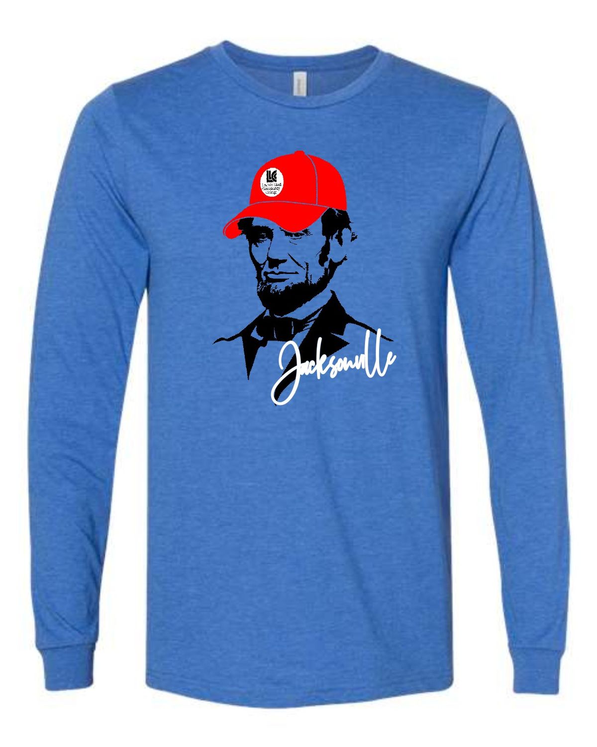 LLC-3501CVC ROYAL-RED CAP LINCOLN JACKSONVILLE LONG SLEEVE-T