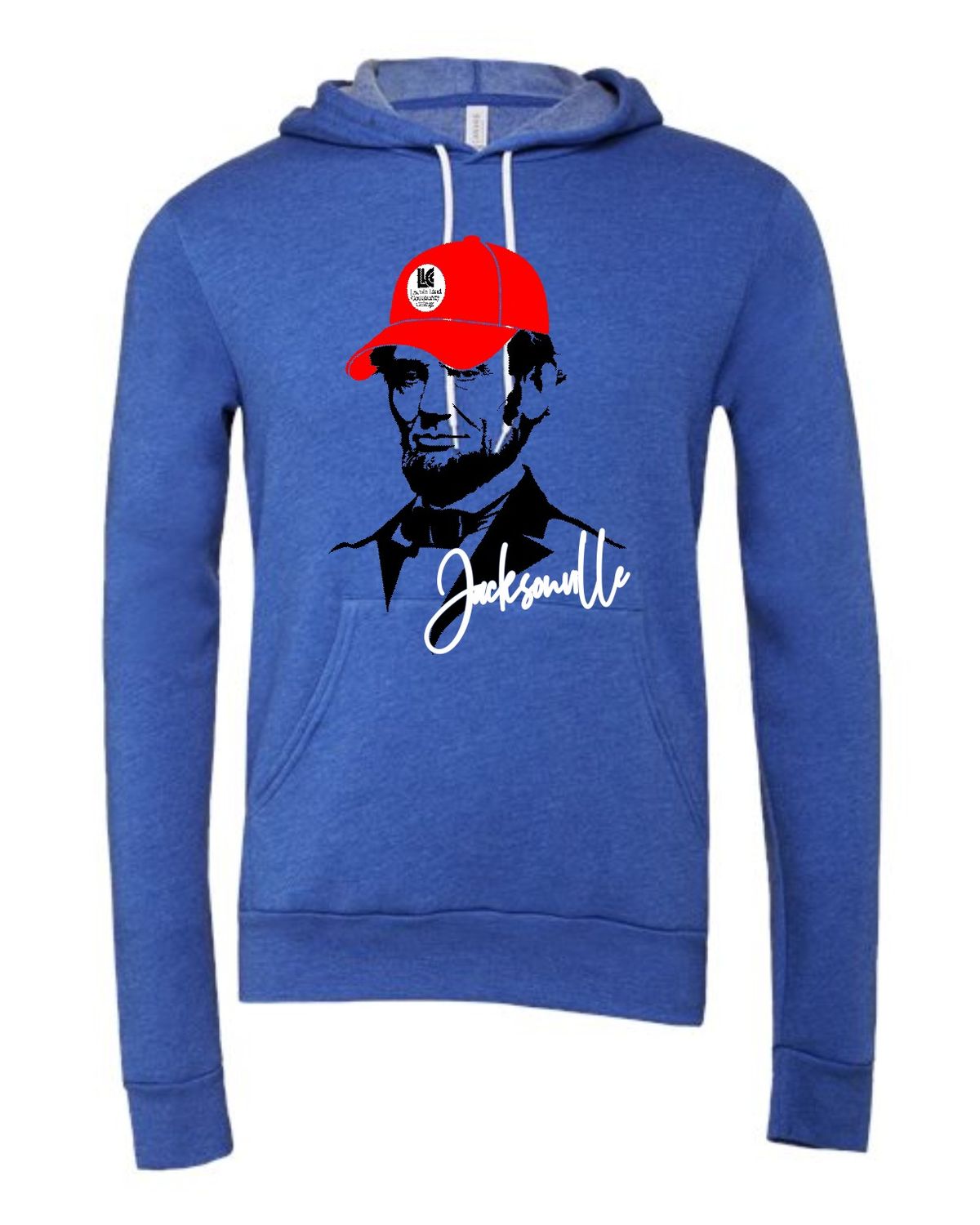 LLC-3719 ROYAL-RED CAP LINCOLN JACKSONVILLE PULLOVER HOODIE