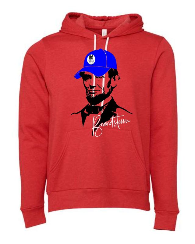 LLC-3719 RED-BLUE CAP LINCOLN BEARDSTOWN PULLOVER HOODIE