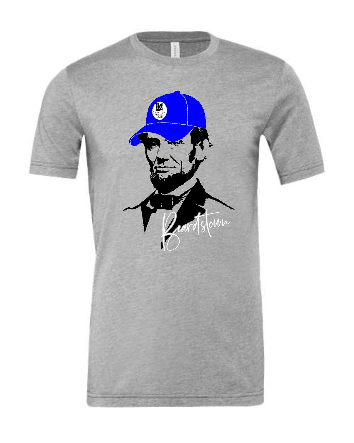 LLC-3001CVC ATHLETIC HEATHER-BLUE CAP BEARDSTOWN LINCOLN UNI-SEX T-SHIRT