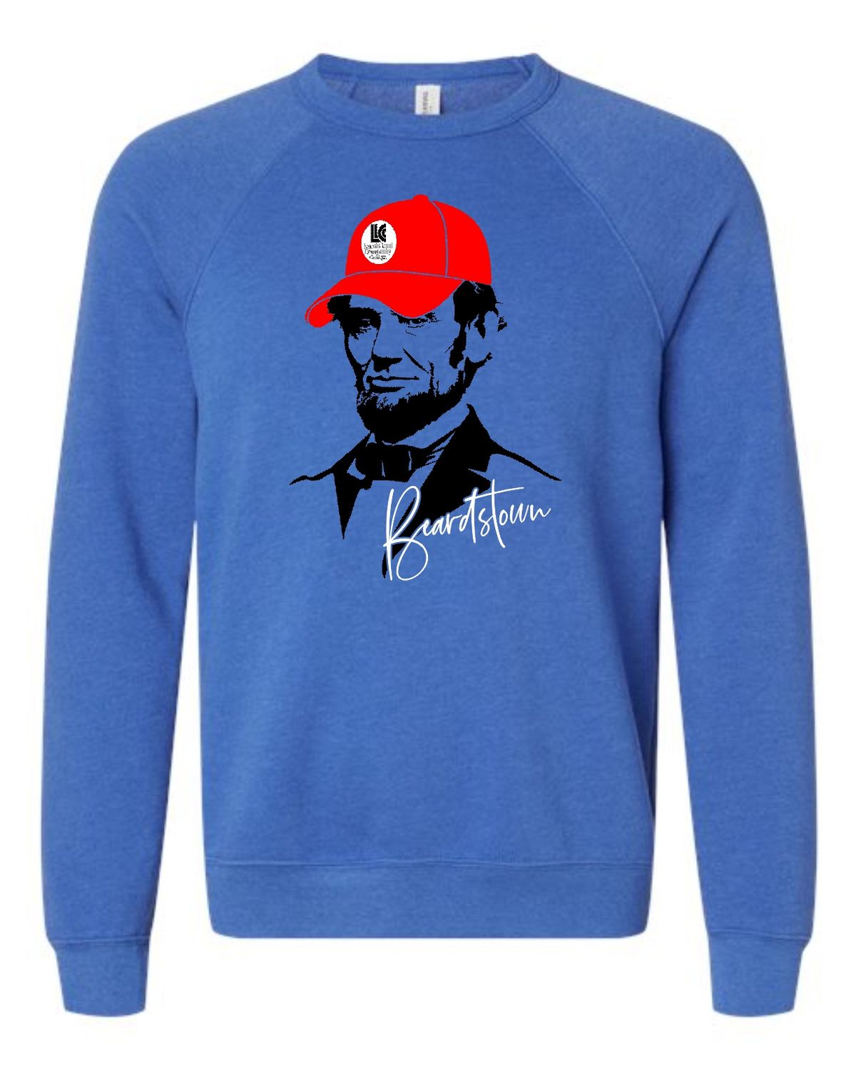LLC-3901 ROYAL-RED CAP LINCOLN BEARDSTOWN CREWNECK SWEATSHIRT