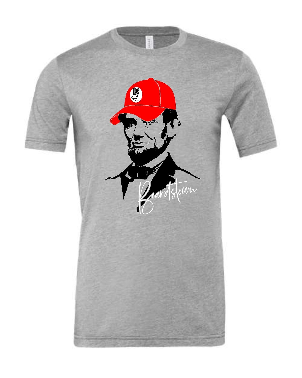 LLC-3001CVC ATHLETIC HEATHER-RED CAP LINCOLN BEARDSTOWN UNI-SEX T-SHIRT