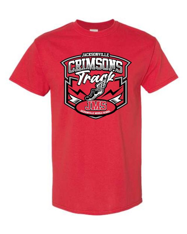 JMS TRACK-5000 RED UNI-SEX T-SHIRT