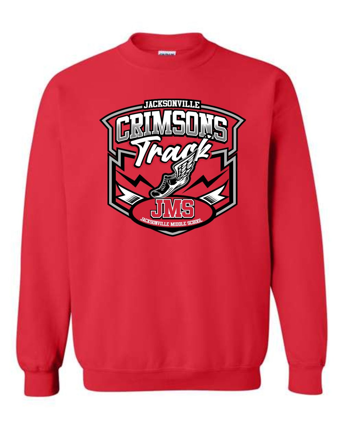 JMS TRACK-18000 RED CREWNECK SWEAT SHIRT