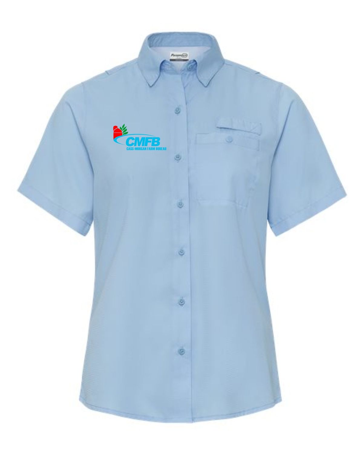 CMFB-704 BLUE MIST / LADIES Short Sleeve Fishing Shirt