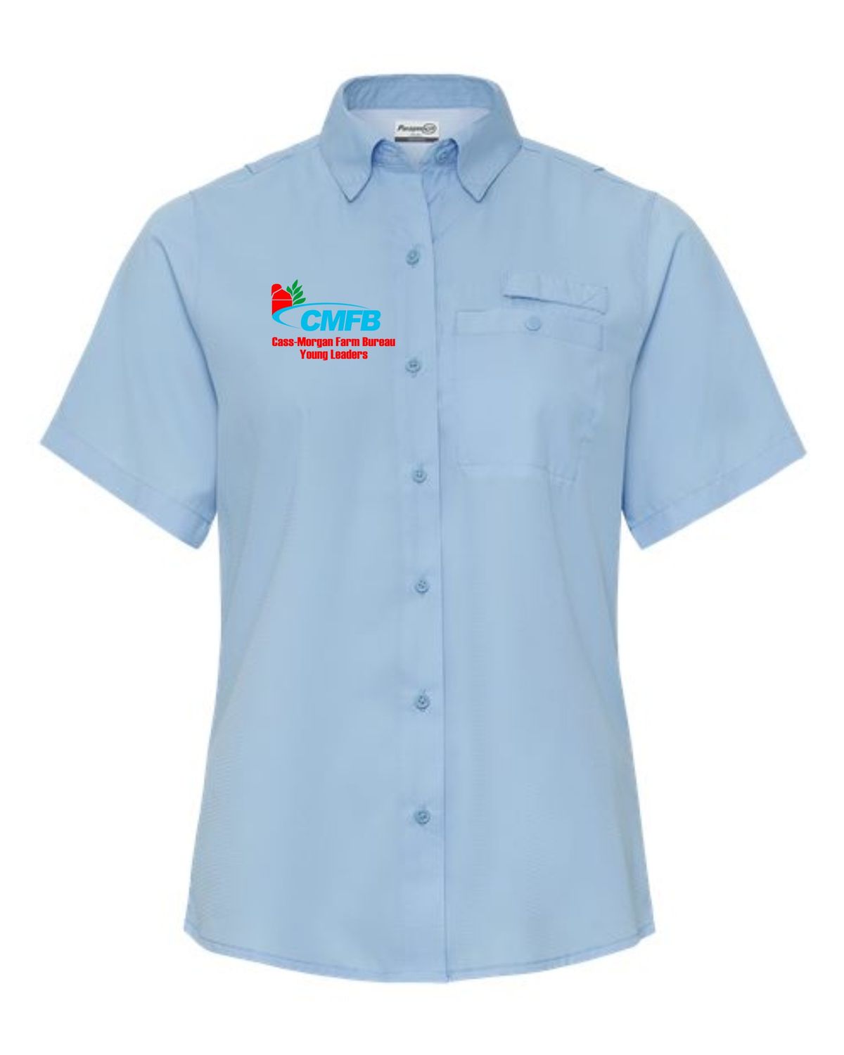 CMFB YOUNG LEADERS-704 BLUE MIST / LADIES Short Sleeve Fishing Shirt