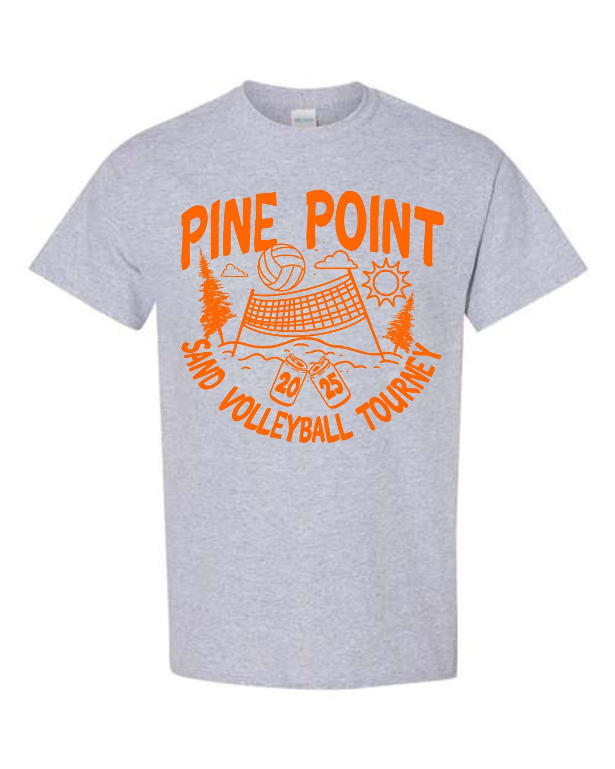PINE POINT-8000 SPORT GRAY 50/50 COTTON/POLY BLEND T-SHIRT