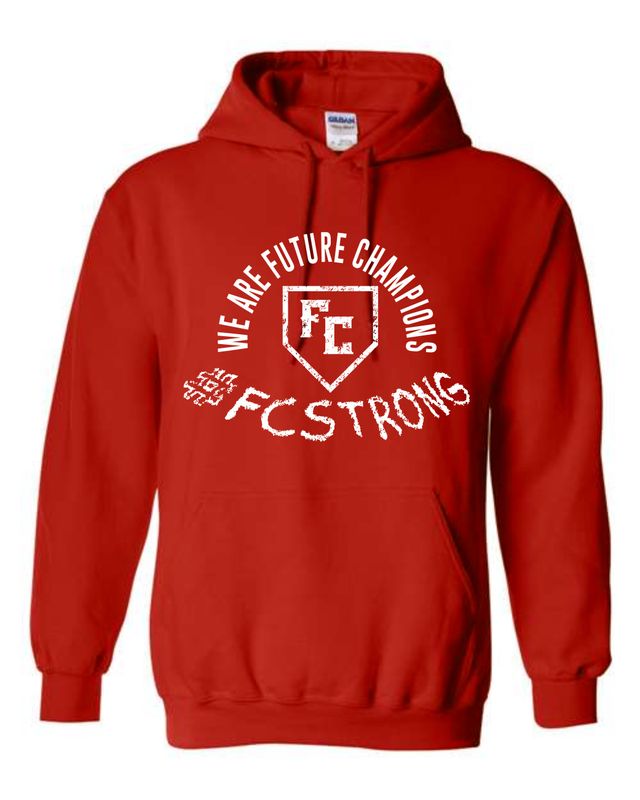 FC-#FCSTRONG 18500 RED  REGULAR PULLOVER HOODIE (FRONT PRINT ONLY)