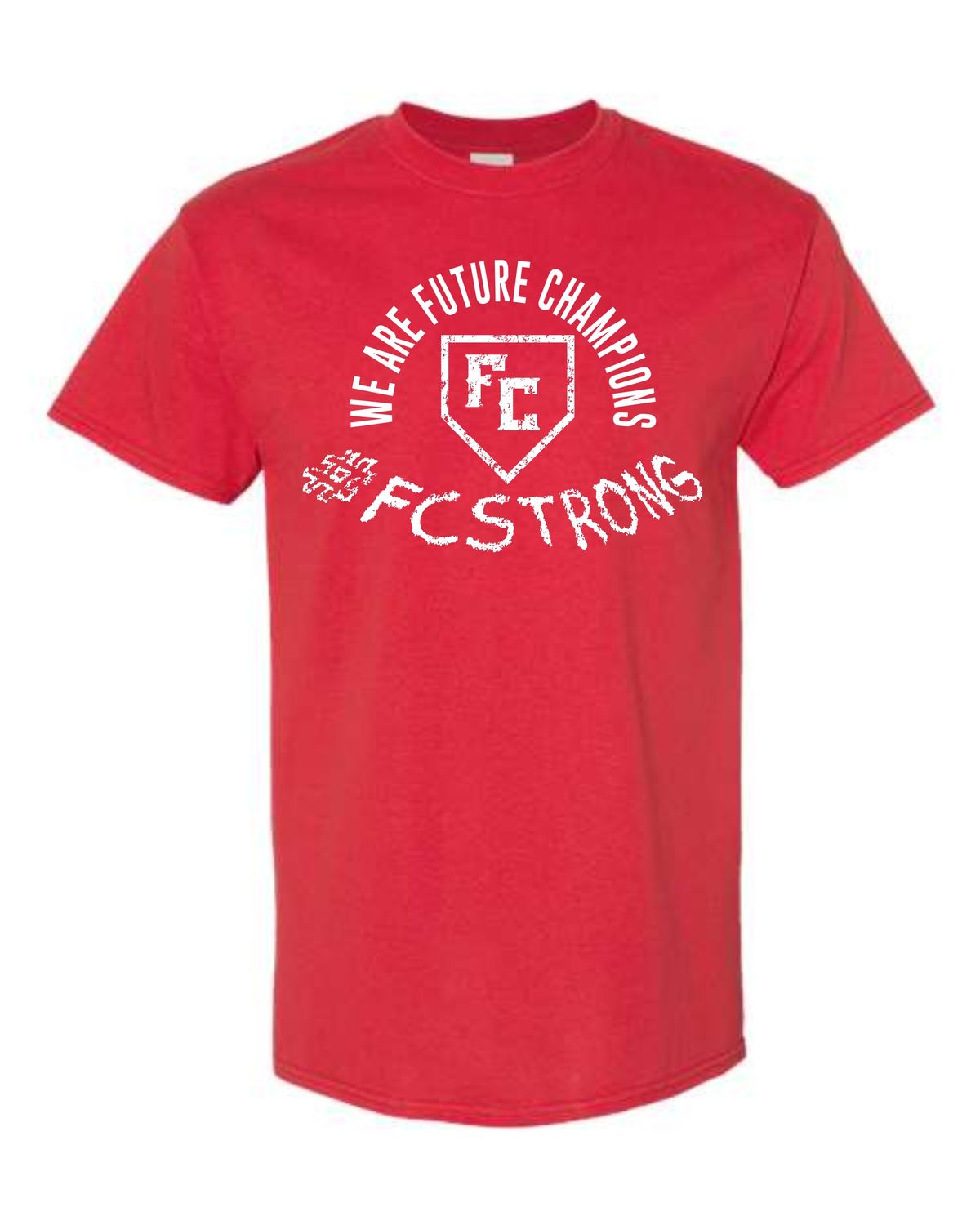 FC-#FCSTRONG 5000 RED REGULAR T-SHIRT (FRONT PRINT ONLY)