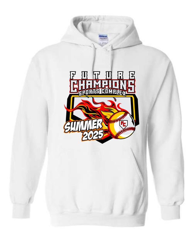 FC-18500 WHITE REGULAR PULLOVER HOODIE (FRONT &amp; BACK PRINT)