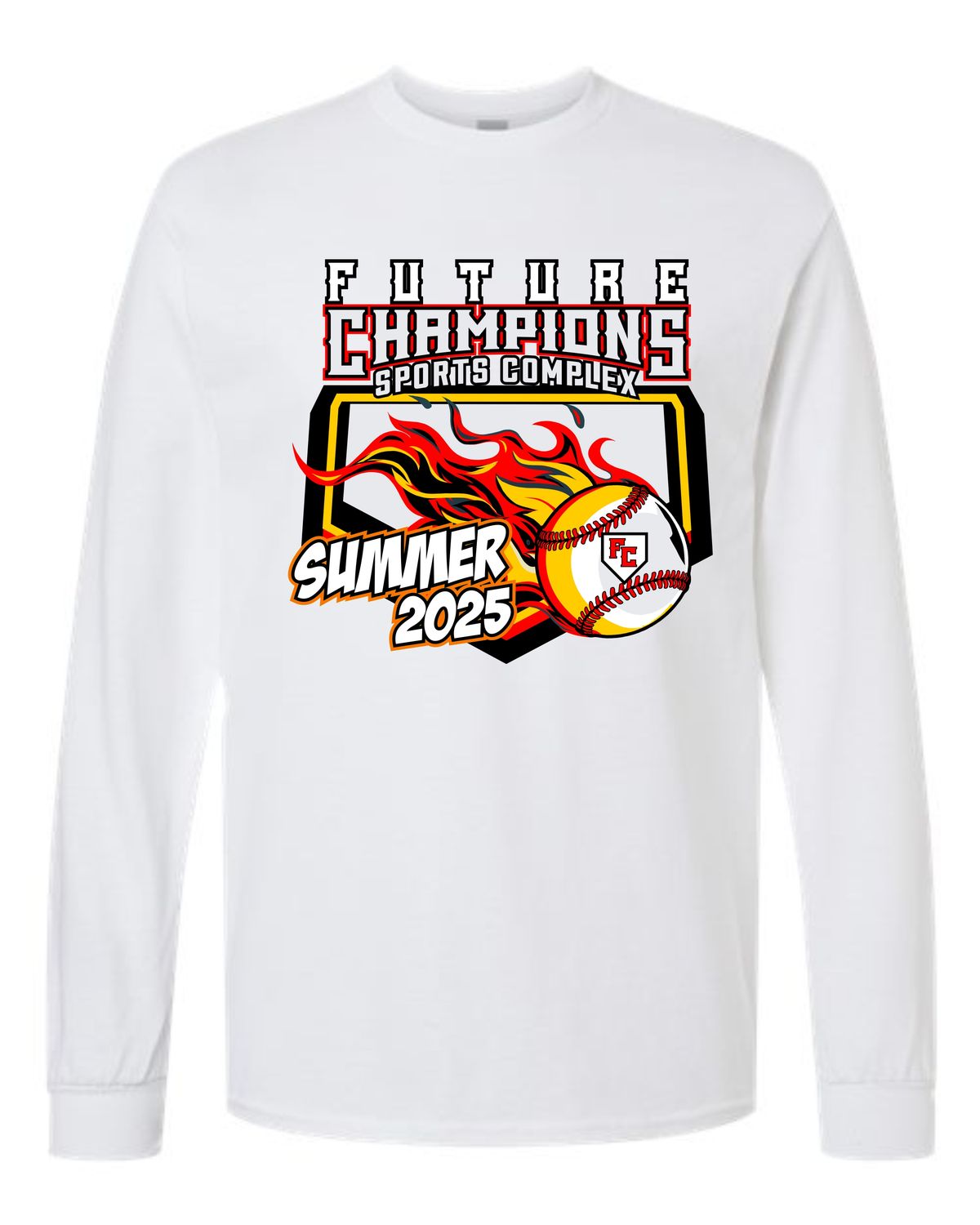 FC-5104 WHITE DRI-FIT LONG SLEEVE-T (FRONT &amp; BACK PRINT)