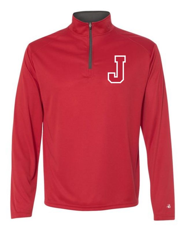 CRIMSONS GOLF-4102 RED QUARTER-ZIP PULLOVER