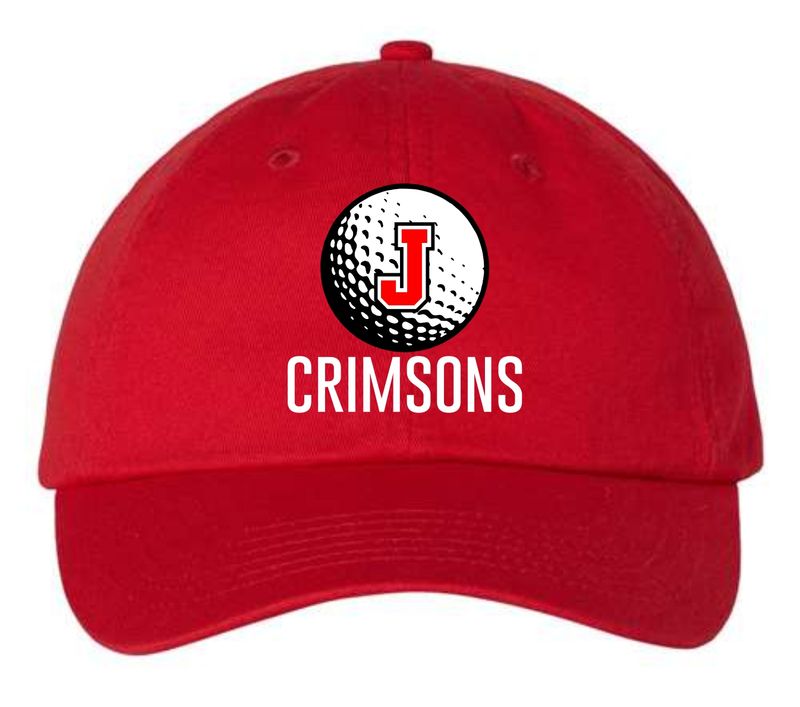 CRIMSONS GOLF-VC300A RED UNSTRUCTURED HAT (EMBROIDERED)